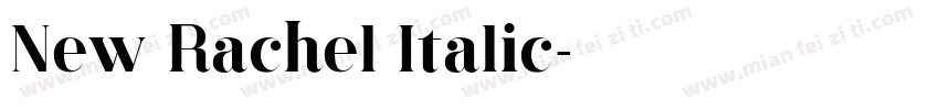 New Rachel Italic字体转换
